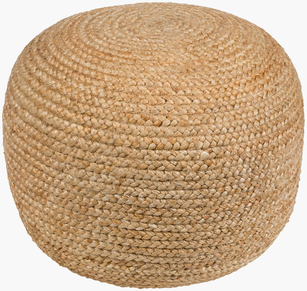 Tropics Pouf TPPF-006 in Wheat, front view