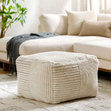 Tunisia Pouf TUPF-001 in Ivory, styled in a room