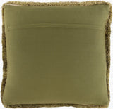Velan Accent Pillow VLAN-004 in Olive, back view