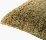 Velan Accent Pillow VLAN-004 in Olive, corner detail