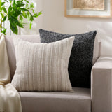 Vermont Accent Pillow VMT-002 in Taupe, styled in a room