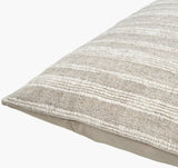 Vermont Accent Pillow VMT-002 in Taupe, corner detail