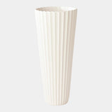 Cassian Flute Vase in White, tall size, product view