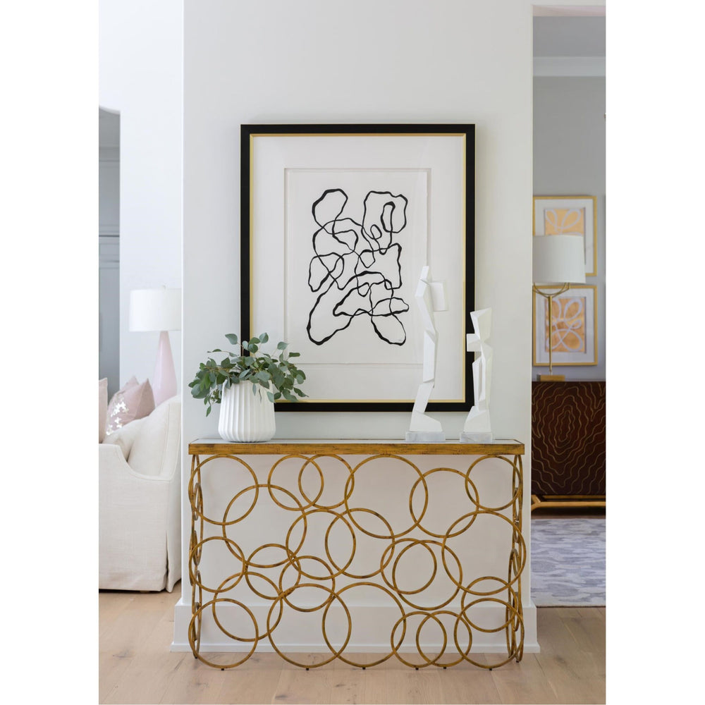 Cassian Flute Vase in White, styled in a room