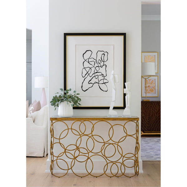 Cassian Flute Vase in White, styled in a room