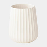 Cassian Flute Vase in White, short size, product view