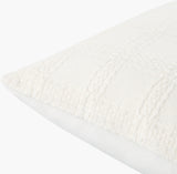 Whyalla Accent Pillow WHY-001 in Ivory, corner detail