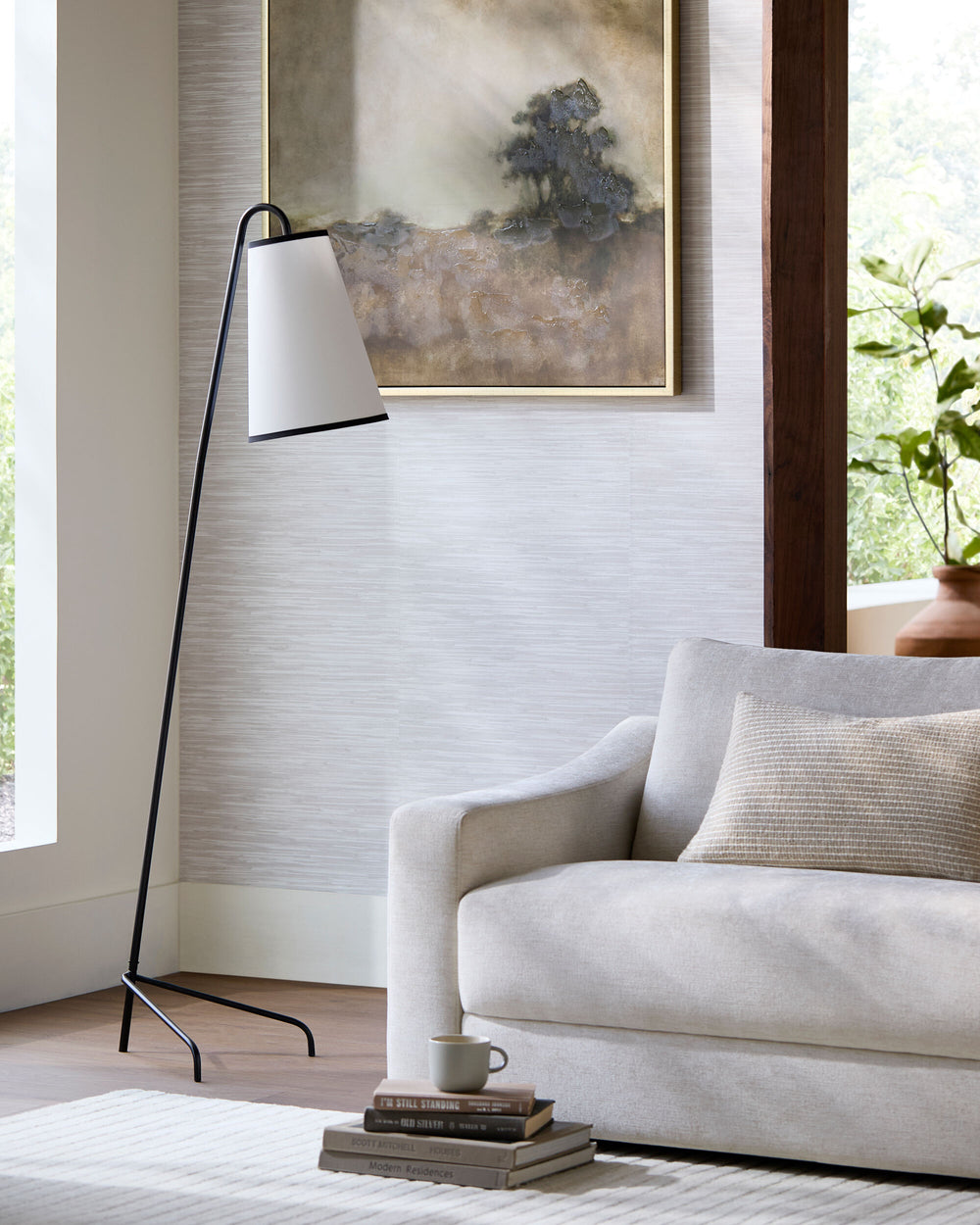 Witsand Accent Floor Lamp, styled in a room