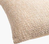 Washed Texture Accent Pillow WTE-003 in Beige, corner detail