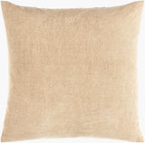 Washed Waffle Accent Pillow WWA-004 in Beige, back view