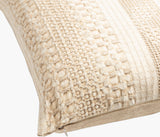 Washed Waffle Accent Pillow WWA-004 in Beige, corner detail