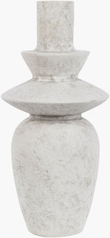 Yagya Vase YAG-003 in White, front detail