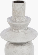 Yagya Vase YAG-003 in White, texture close-up