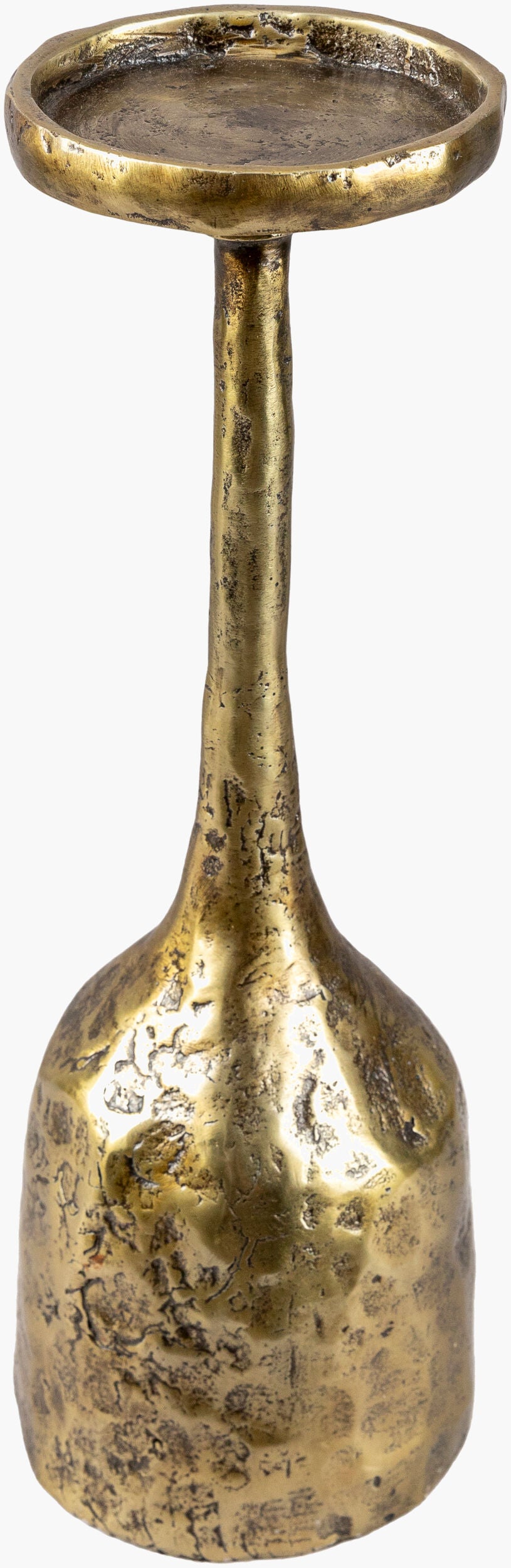 Yamuna Candleholder YMU-002 in Brass, front view