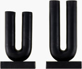 Layana Decorative Sculpture YNL-001 in Black, front detail