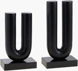 Layana Decorative Sculpture YNL-001 in Black, front view