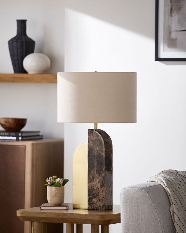 Yuruga Accent Table Lamp, styled in a room