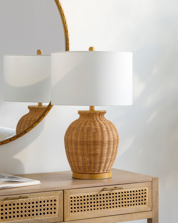 Ziran Accent Table Lamp, styled in a room